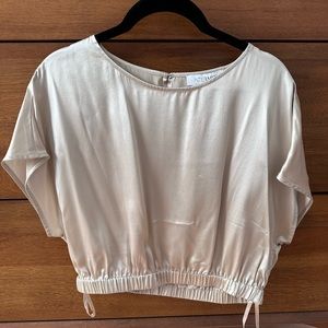 Satin Intermix cropped top